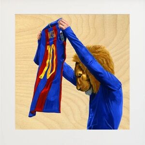 Lionel Messi Lion Soccer Art Print Tony Taylor Art